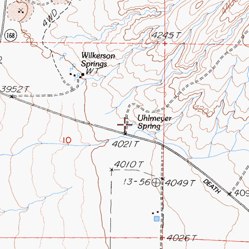 Topographic Map of Uhlmeyer Spring, CA