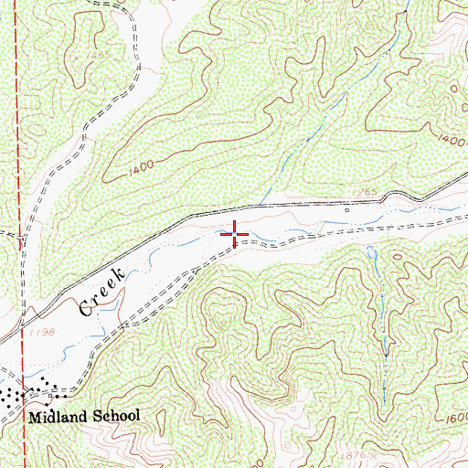 Topographic Map of Birabent Canyon, CA
