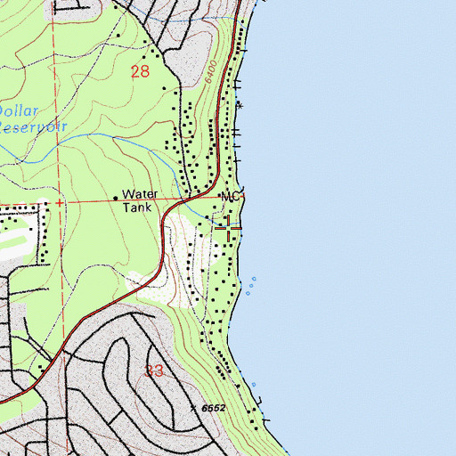Topographic Map of Dollar Creek, CA
