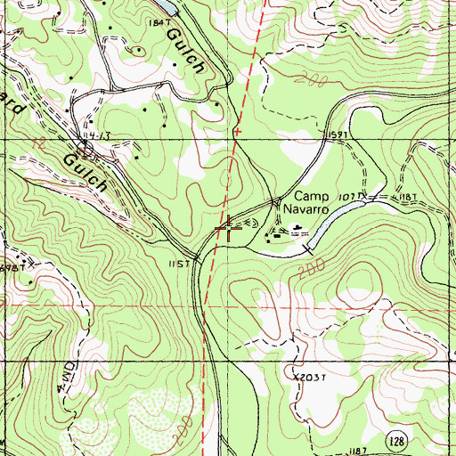 Topographic Map of Neefus Gulch, CA