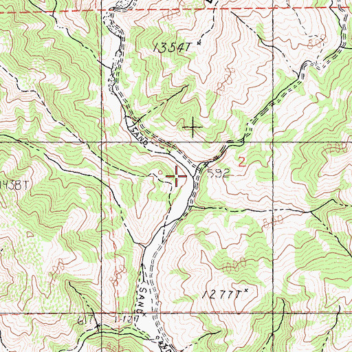 Topographic Map of Soda Spring Creek, CA
