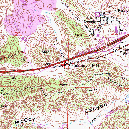 Topographic Map of Cajon Valley Intermediate School, CA