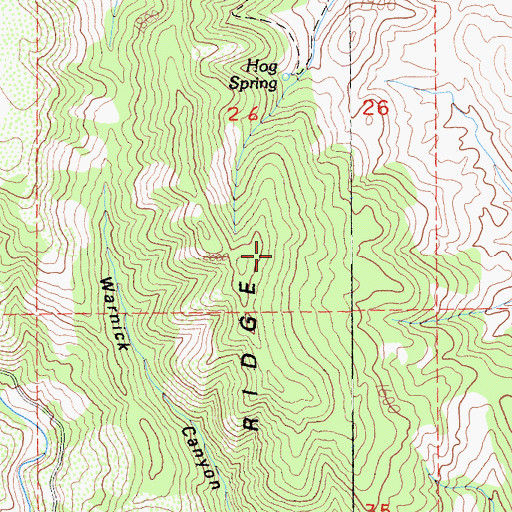 Topographic Map of Blue Ridge, CA