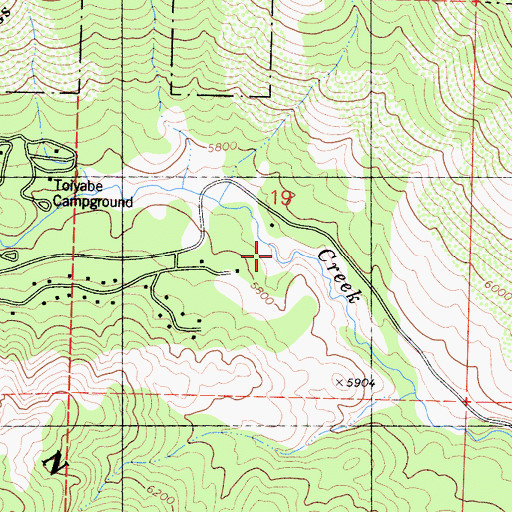 Topographic Map of Hot Springs Valley, CA