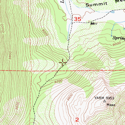 Topographic Map of Early Emigrant and Indian Trail, CA