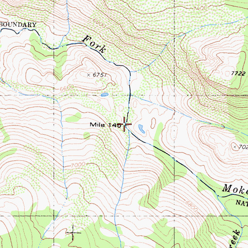 Topographic Map of Monte Wolf Upper Cabin, CA