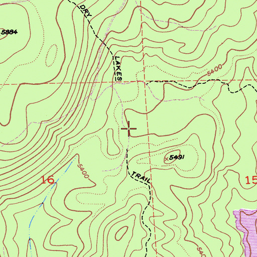 Topographic Map of Butler Meadow, CA