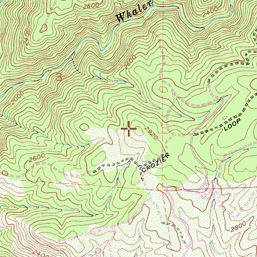 Topographic Map of Castle Rock, CA