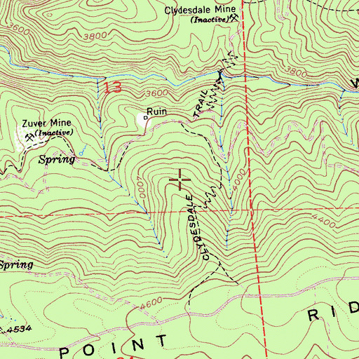 Topographic Map of Pioneer Grave, CA