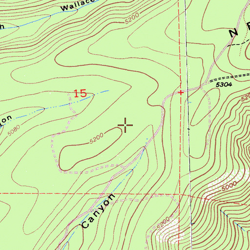 Topographic Map of Jerrys Pool, CA