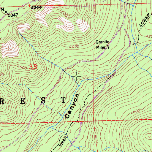 Topographic Map of Goggins (historical), CA