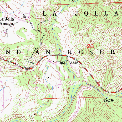 Topographic Map of La Jolla Recreation Site, CA