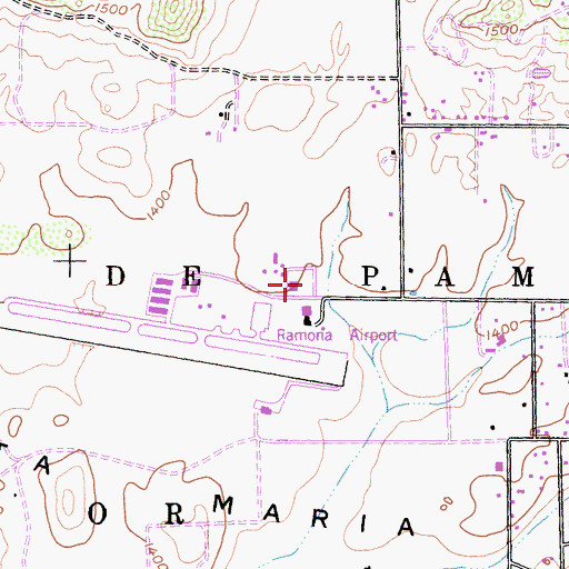 Topographic Map of Ramona Heli-Tack, CA