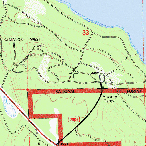 Topographic Map of Lake Almanor West, CA