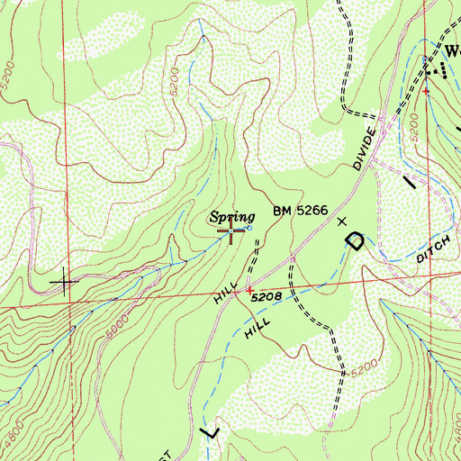 Topographic Map of Corral Spring, CA