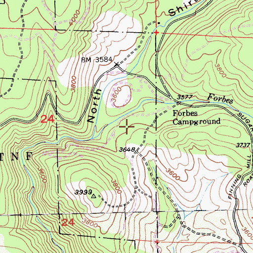 Topographic Map of Sugar Pine Beat Ramp, CA