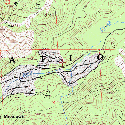 Topographic Map of Deer Park, CA
