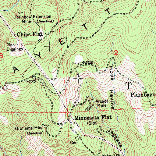 Topographic Map of Jackass Spring, CA