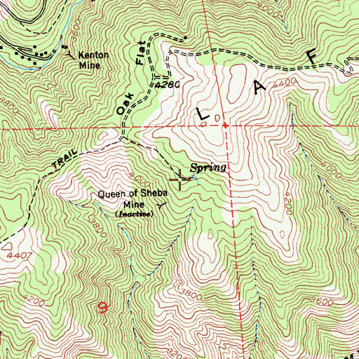Topographic Map of McCulloch Spring, CA