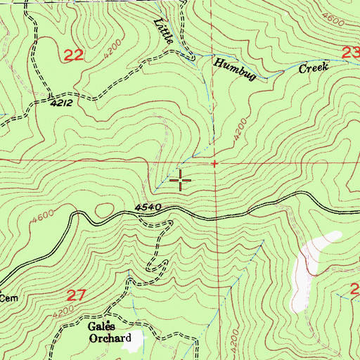 Topographic Map of Lone Grave, CA