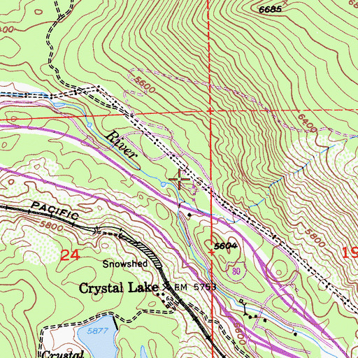 Topographic Map of Indian Springs Campground, CA