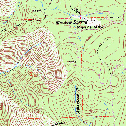 Topographic Map of Quartz Mountain, CA