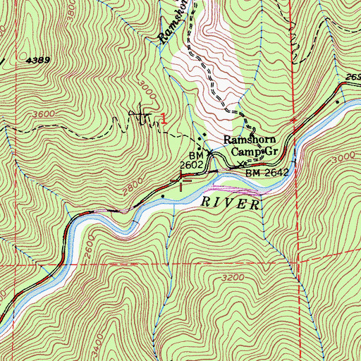 Topographic Map of Indian Rock Picnic Area, CA