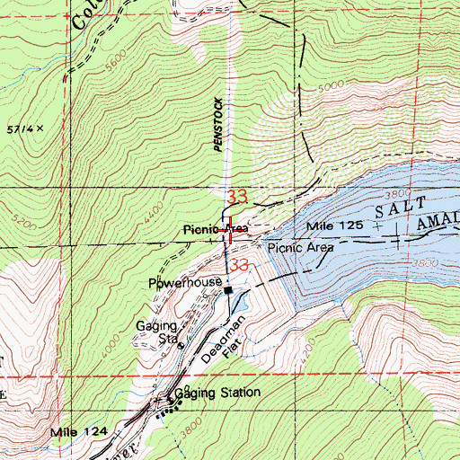 Topographic Map of Salt Springs Recreation Site, CA