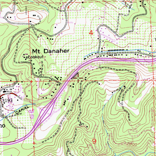 Topographic Map of Eight Mile House, CA
