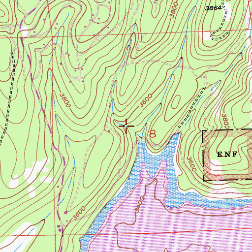 Topographic Map of Sly Park Recreation Site, CA