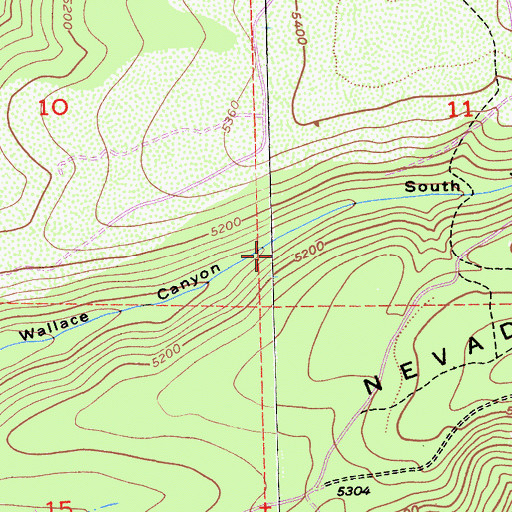 Topographic Map of Wildcat Meadow, CA