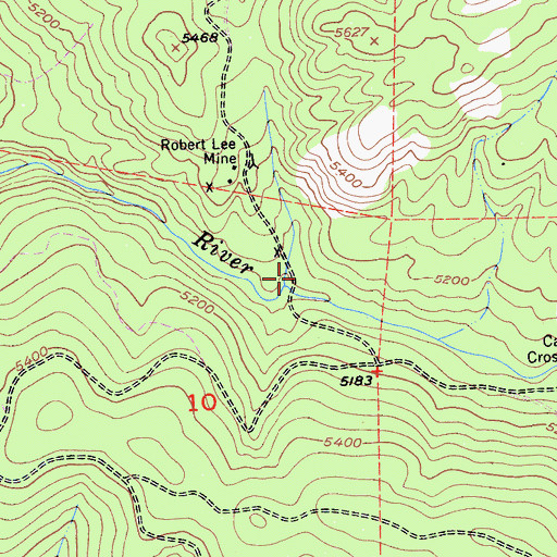 Topographic Map of Capps Crossing Campground, CA