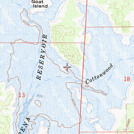 Topographic Map of Lake Morena County Park, CA