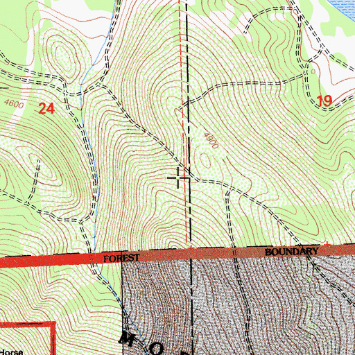 Topographic Map of Mud Spring Ridge, CA