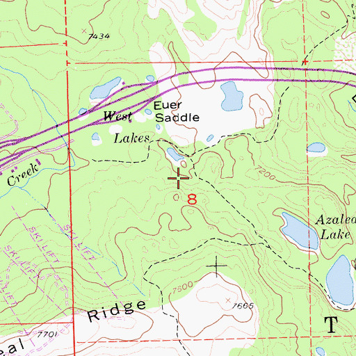 Topographic Map of Deer Park Recreation Site, CA