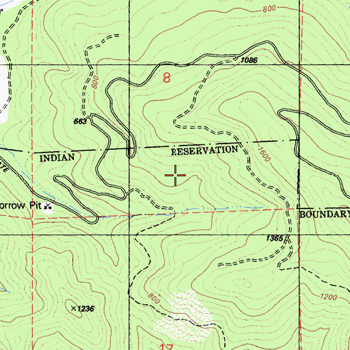 Topographic Map of Kindig Camp, CA