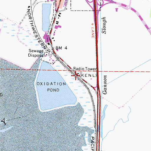 Topographic Map of KATA-AM (Arcata), CA