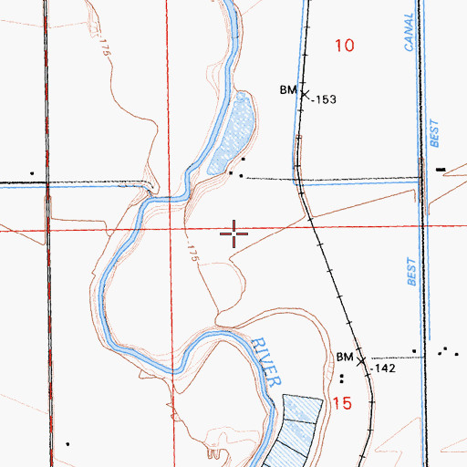 Topographic Map of KROP-AM (Brawley), CA