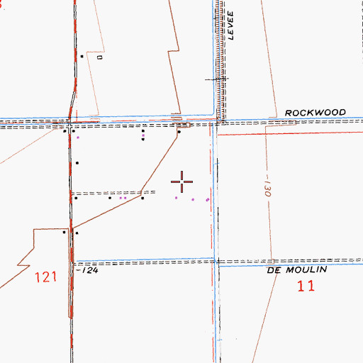 Topographic Map of KROP-AM (Brawley), CA
