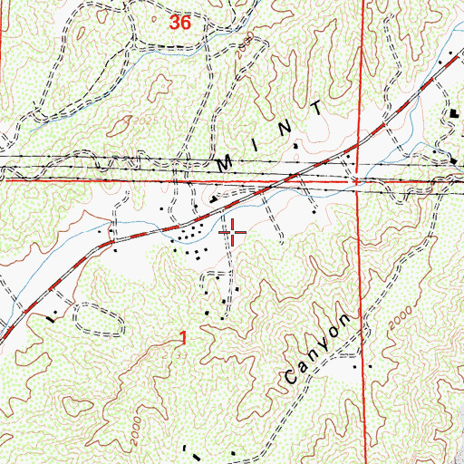 Topographic Map of KBET-AM (Canyon Country), CA