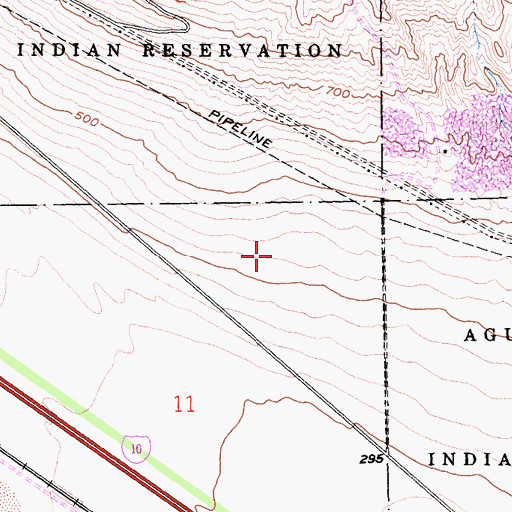 Topographic Map of KCPC-AM (Cathedral City), CA