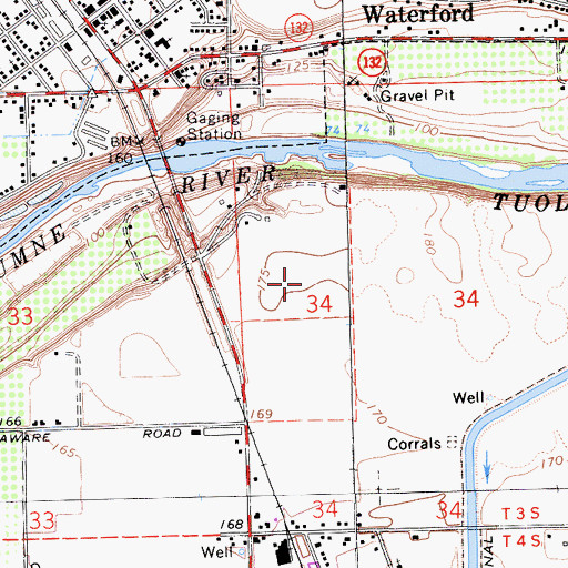 Topographic Map of KLOC-AM (Ceres), CA