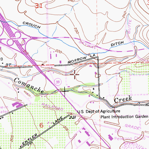 Topographic Map of KPAY-AM (Chico), CA