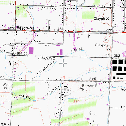 Topographic Map of KRGO-AM (Fowler), CA