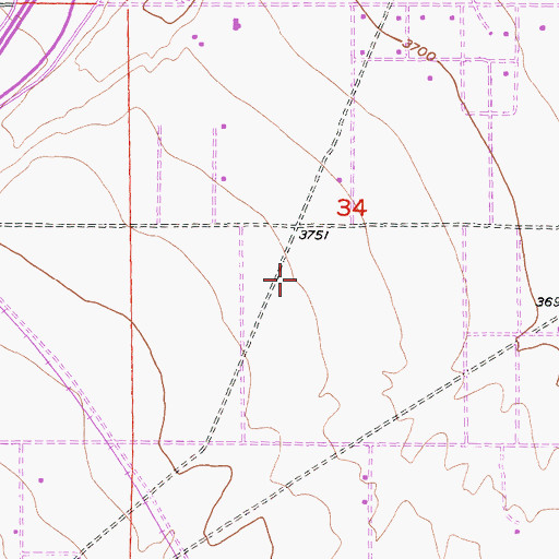 Topographic Map of KVVQ-AM (Hesperia), CA