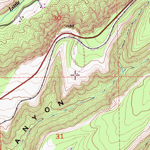 Topographic Map of KKXX-AM (Mulberry), CA