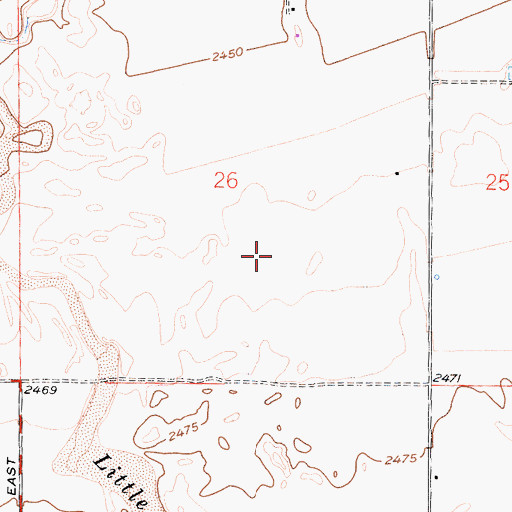 Topographic Map of KUTY-AM (Palmdale), CA