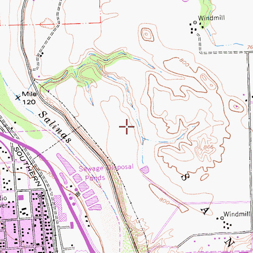 Topographic Map of KPRL-AM (Paso Robles), CA