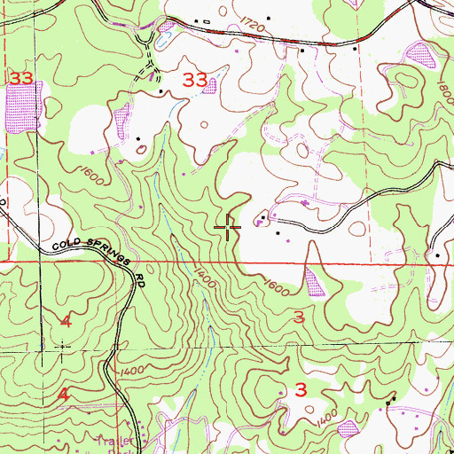 Topographic Map of KTLL-AM (Placerville), CA