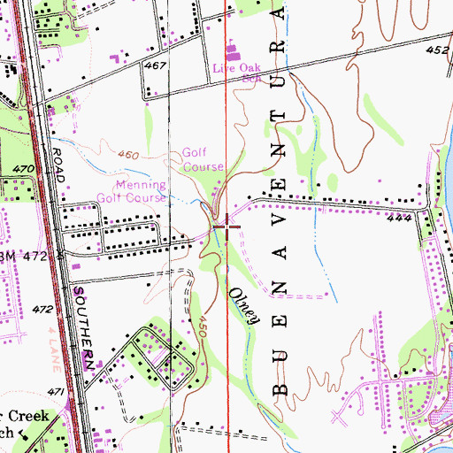 Topographic Map of KRDG-AM (Redding), CA